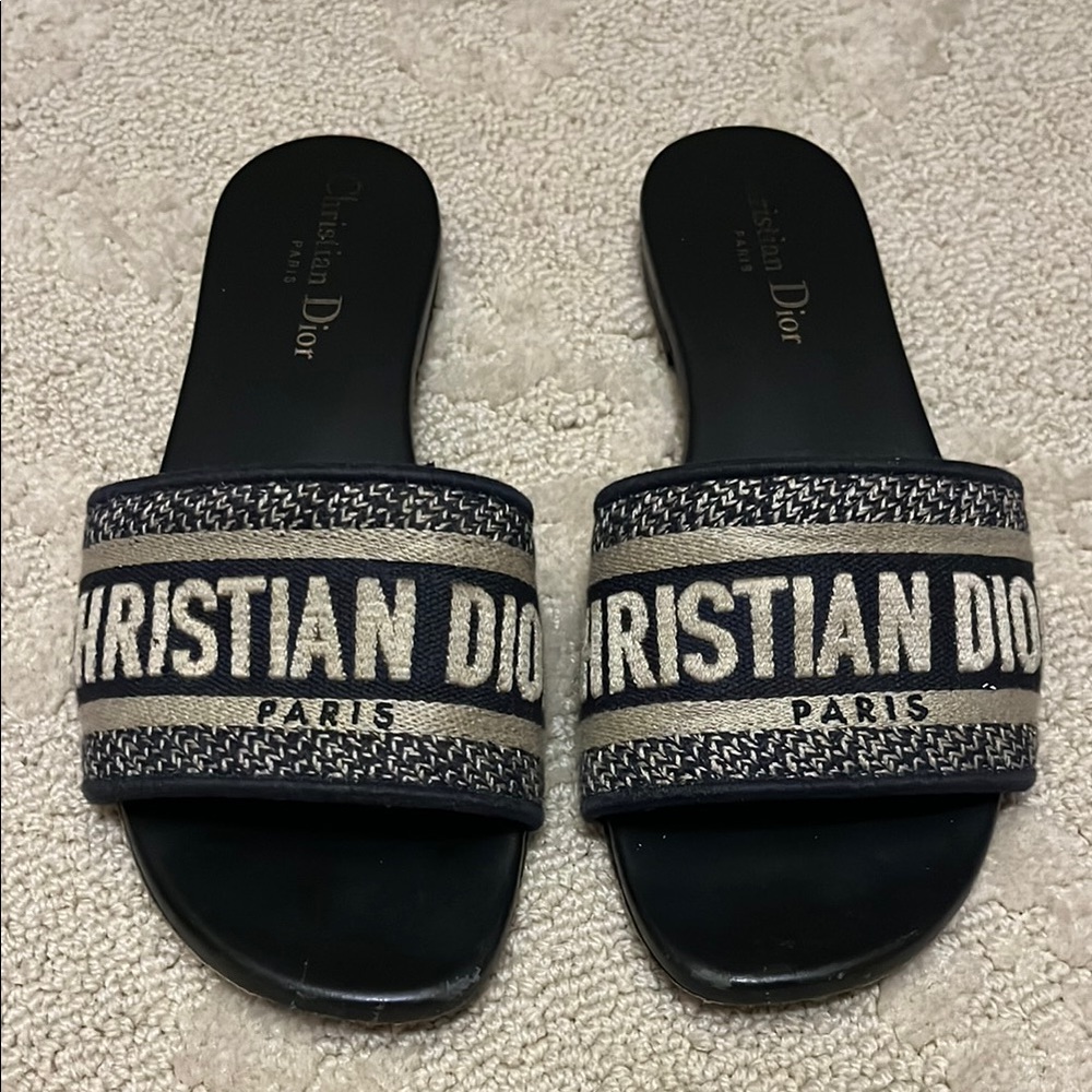 Christian Dior Navy Slides